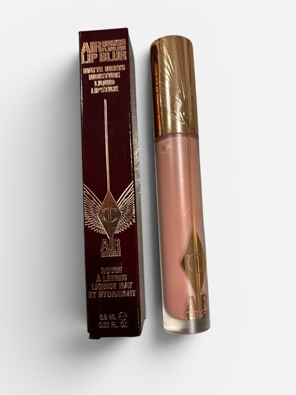 Charlotte Tilbury  Airbrush Flawless matte lip blur liquid lipstick n Pillowtalk